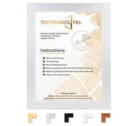 Modern Wooden Effect Photo Frames | Large Maxi Poster Frames | Picture Frame With Plexiglass Window | Home Decor Wall Mounting Frame (Silver, 50x60 cm)