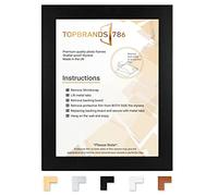 Modern Wooden Effect Photo Frames | Large Maxi Poster Frames | Picture Frame With Plexiglass Window | Home Decor Wall Mounting Frame (Black, 100x50 cm)