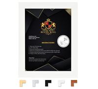 Modern Wooden Effect Photo | Home Decor Picture | Tabletop & Wallhanging Poster Frames | Safe Perpex Front & Wall Mounting (White, A2-420 * 594mm)