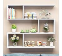 Modern Wooden Floating Shelves - Wall Mounted 3-Tier Display Shelf for Living Room, Study, Office & Home Decor - Rustic Storage Bookcase Solution