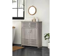 Modern Wooden Freestanding Storage Cabinet Bathroom Double Door Vanity Sink Cabinet Under Sink Living and Home Grey One Size