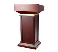 Modern Wooden Lectern - Adjustable Laptop Desk & Standing Podium for Hotels Churches & Events - Simple Reception Welcome Stand