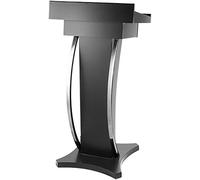 Modern Wooden Lectern Podium Stand with Drawer - Simple Conference Speech Presentation Stand for Church, Office, and Events - Floor Podium for Reception and Public Speaking