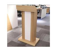 Modern Wooden Lectern Podium Stand with Open Storage - Portable 60x40x110cm Pulpit for Churches Schools and Presentations - Ideal Teacher Podium for Public Speaking