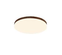 Modern Wooden LED Ceiling Light Fixture Dimmable Opaline Acrylic Shade Ceiling Lamp With Remote Round Ceiling Lamp For Hallway Stairway Hearth Porch-No aurora dimming 26x6cm(10x2inch) (White Ligh