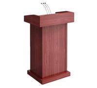 Modern Wooden Podium Stand - Portable Lectern with Open Storage for Teachers & Conferences 60x45x110cm Ideal for Presentations & Public Speaking