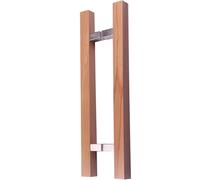 Modern Wooden Push Pull Door Handle - Double-Sided Barn Door Hardware for Front & Sliding Doors - Commercial Entrance Handle with Stylish Design