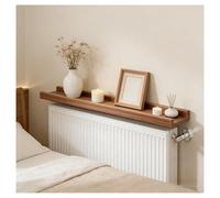 Modern Wooden Radiator Cover Shelves for Home Heaters Stylish Space Saving Solution for Living Room Bedroom Hallway Brown 30x12cm (11.81x4.72in)