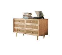 Modern Wooden Rattan Sideboard - Stylish Storage Cabinet for Kitchen Bedroom & Living Room - Versatile Buffet Locker for Home nization & Decor