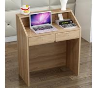 Modern Wooden Reception Desk with Lockable Drawer - Perfect for Office, Salon, Lobby & Retail Checkout - Stylish Front Counter Design for Enhanced Customer Experience
