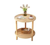 Modern Wooden Round End Table - Mini Coffee Table & Nightstand for Home Office, Study & Living Room, Stylish Sofa Side Table