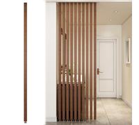 Modern Wooden Slats Room Divider - Floor-to-Ceiling Wall Partition for Living Room, Office, Restaurant & Entrance - Stylish Hollow Decor Screen - Simple & Elegant Design