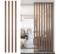 Modern Wooden Slatted Room Divider - FreeStanding Decorative Partition for Entryway Restaurant Office - Adjustable Height 70230 cm Stylish Space Separator