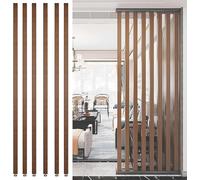 Modern Wooden Slatted Room DividerFreestanding Decorative Partition for Entryway Restaurant OfficeAdjustable Height 70230cm Stylish Space Separator