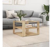 vidaXL Coffee Table Sonoma Oak 59.5X59.5X40cm Engineered Wood, Brown
