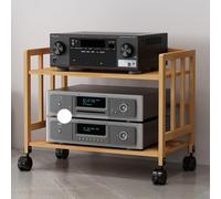 Modern Wooden TV Stand with Adjustable Record Player Holder 78.9cm - Audio Shelf for Living Room & Office - 2-Tier 53cm (H) x 60cm (L)