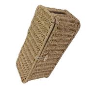 Modern Woven Container with Sturdy Handles Perfect for Indoor Decor Woven Flipping Top Storage Basket with Realistic Rattan Look Household Bin for Kitchen Organization and Home Decors