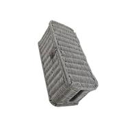 Modern Woven Container with Sturdy Handles Perfect for Indoor Decor Woven Flipping Top Storage Basket with Realistic Rattan Look Household Bin for Kitchen Organization and Home Decors