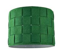 Modern Woven Cross Hatch Felt Fabric Drum 10 Inch Lamp Shade in Deep Emerald Green | 20cm x 25cm | for E27 or E14 | Lamp Base or Pendant by Happy Homewares