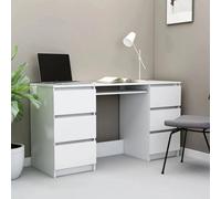 Writing Desk White 140x50x77 cm Engineered Wood Colour 10 Colours Available