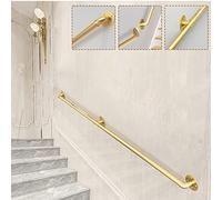 Modern Wrought Iron Gold il for Indoor/Outdoor Stairs Heavy-Duty Wall-Mounted Railing Safety Grab Bar Balustrade Support Kit - 200kg Capacity