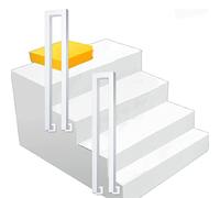 Modern Wrought Iron Handrail Stair Railing for Outdoor Steps Safety Support Bar for Hallways Transition for Concrete or Wood Stairs Stylish & Durable Design