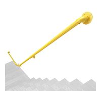 Modern Wrought Iron il for Indoor Stairs Wall-Mounted Railing Simple Design Available in Yellow Gold Silver Black White 1.6ft (50cm)