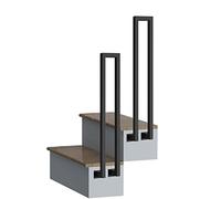 Modern Wrought Iron Railing Kit - Square Tube Design U-S Side Mount & Balustrade for Indoor/Outdoor irs & Dec - Easy Inll Enhance Safe & Aesthetics
