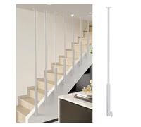 Modern Wrought Iron Stair Balusters, 78" Spindles for, Side Mount Railings for Hotels, Villas, Lofts, Offices - White h