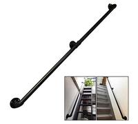 Modern Wrought Iron Stair Brackets Kit Durable Handrails for Indoor/Outdoor Steps Ideal for Staircase Guardrails Disability Support Elderly Safety