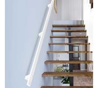 Modern Wrought Iron Stair il Kit, Wall-Mounted Safety Grab Bar for Indoor & Outdoor Steps, Available in 1m to 4m Lengths, Durable White Finish, Ideal for Home & Commercial Use