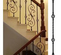 Modern Wrought Iron Stair Railing for Indoor Outdoor Use Adjustable Heights 80 150 cm Balustrade for Villas Gars and Patios