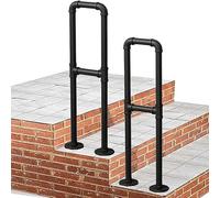 Modern Wrought Iron Stairs Handrail Transitional U Shaped Banister for 1 Step Indoor & Outdoor Use Elderly Friendly Support Durable & Stylish Safety Solution