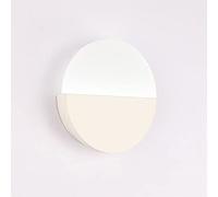 Modern Wrought Iron Wall Sconces Round LED Wall Light Fixture Matte Black Wall Mount Lamp Acrylic Shade, Nordic Decor Wall for Bedroom Living Room Hallway 4W White