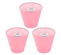 Modern Yellow Cloth Fabric Lampshade Set of 3 E14 Intervention Type Tive Cover for Bedroom Bedside Cloth Lamp des for Home Décor (Pink)
