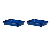 Moderna Cat litter Tray, Blue Berry 37cm (Pack of 2)