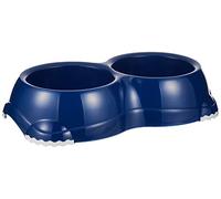MODERNA Double Smarty Bowl Number 2 Blueberry Wavy Rubber Feet, 1.42 kg