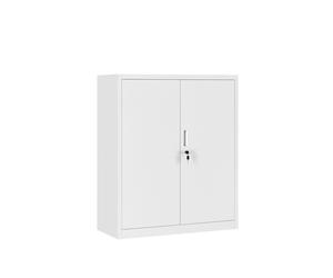 Moderna Grey Metal Storage Cabinet, 2 Door Locking Steel Filing for Office or Garage Moderna Grey