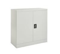 Moderna Grey Steel Filing Cabinet, Lockable 2 Door, 1 Shelf, for Utility Room Moderna Grey