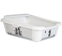 Hercules Cats in Love Open Litter Box - White