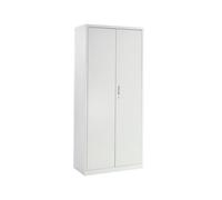 Moderna Metal Storage Cabinet, Lockable 4 Shelf for Office, Bedroom, or Garage in Grey Moderna Grey