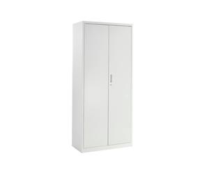 Moderna Metal Storage Cabinet, Lockable 4 Shelf for Office, Bedroom, or Garage in Grey Moderna Grey