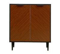Moderna Mid-Century Sideboard, Console Table with Shelf, 71cm x 81cm in Black | Size: 71 cm x 81 cm Moderna Black 71 cm x 81 cm