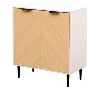 Moderna Mid-Century Sideboard, Console Table with Shelf, 71cm x 81cm in White | Size: 71 cm x 81 cm Moderna White 71 cm x 81 cm