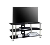 Moderna MMT Black Glass TV Stand 3 Shelf 1050mm Unit for 32 - 50" TVs Moderna Black
