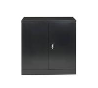 Moderna MMT Small Steel Cabinet 2 Door Lockable Metal Filing Cupboard Black Moderna Black