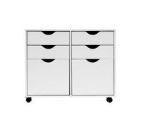 Moderna Mobile Filing Cabinet, Under Desk, Wardrobe or Makeup Storage Unit in White Moderna White