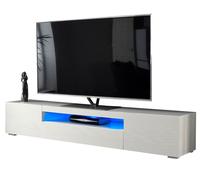 Moderna Modern White 200cm Gloss TV Stand for 55-80 Inch 4K LED TV Moderna White