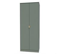 Welcome Furniture Ready Assembled Linear 2 Door Wardrobe In Reed Green, Green