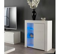 (White) Modern Matt Gloss Buffet Sideboards Display Cabinets with LED Lights